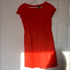 Red cotton blend dress